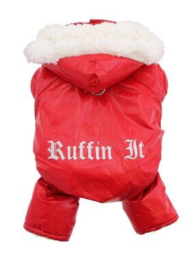 Doggie Design Ruffin It Dog Snowsuit Harness - Red